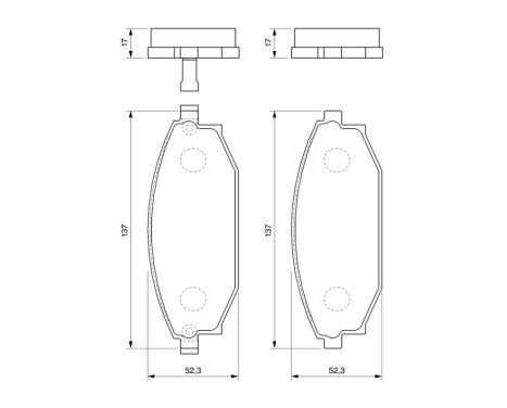 Brake Pad Set, disc brake BP438 Bosch, Image 6