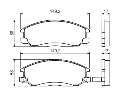 Brake Pad Set, disc brake BP440 Bosch, Image 5