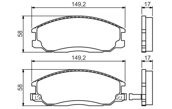 Brake Pad Set, disc brake BP440 Bosch, Image 5