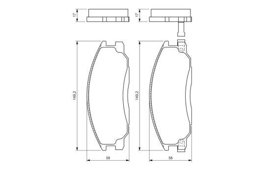 Brake Pad Set, disc brake BP440 Bosch, Image 6