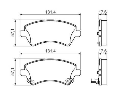 Brake Pad Set, disc brake BP445 Bosch, Image 5
