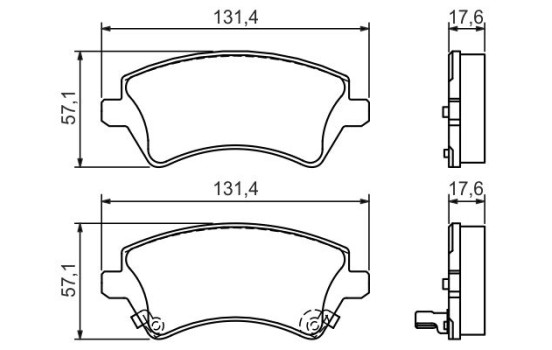 Brake Pad Set, disc brake BP445 Bosch, Image 5
