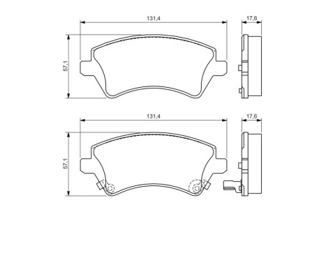 Brake Pad Set, disc brake BP445 Bosch, Image 6