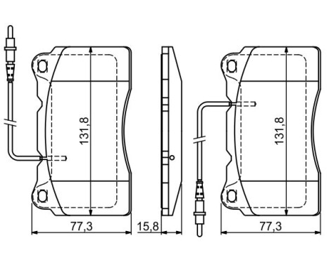 Brake Pad Set, disc brake BP447 Bosch, Image 5