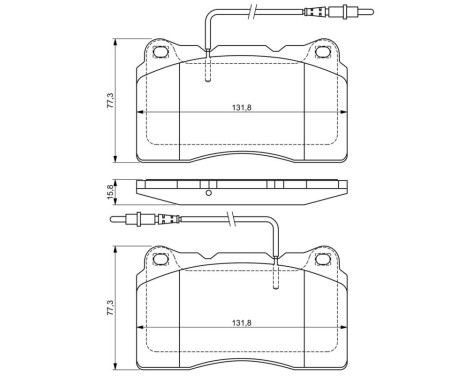 Brake Pad Set, disc brake BP447 Bosch, Image 6