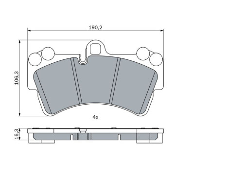 Brake Pad Set, disc brake BP448 Bosch, Image 5