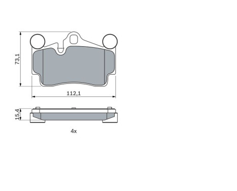 Brake Pad Set, disc brake BP450 Bosch, Image 5