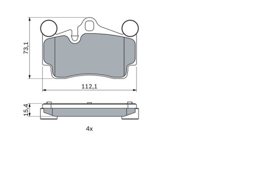 Brake Pad Set, disc brake BP450 Bosch, Image 5