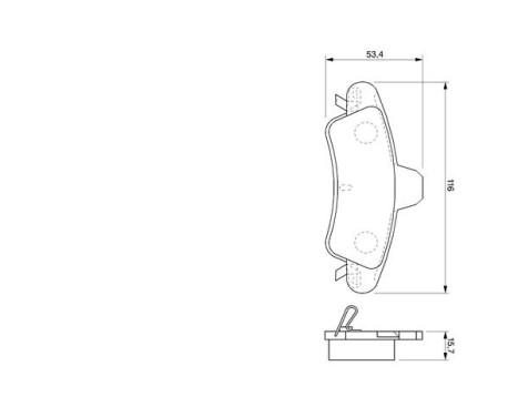 Brake Pad Set, disc brake BP453 Bosch, Image 6