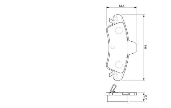 Brake Pad Set, disc brake BP453 Bosch, Image 6
