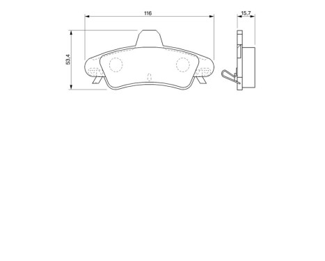 Brake Pad Set, disc brake BP453 Bosch, Image 7