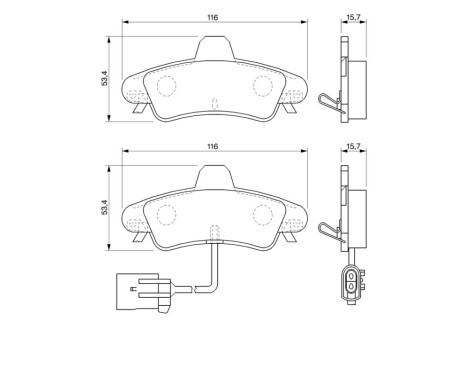 Brake Pad Set, disc brake BP454 Bosch, Image 6