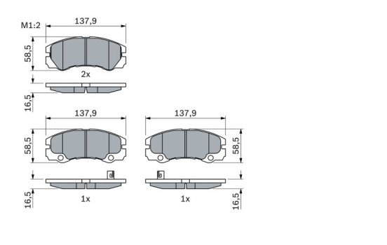 Brake Pad Set, disc brake BP466 Bosch, Image 5