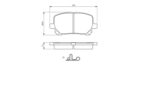 Brake Pad Set, disc brake BP467 Bosch, Image 6