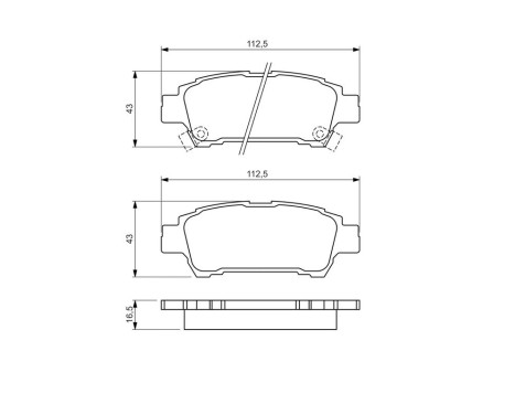 Brake Pad Set, disc brake BP468 Bosch, Image 8