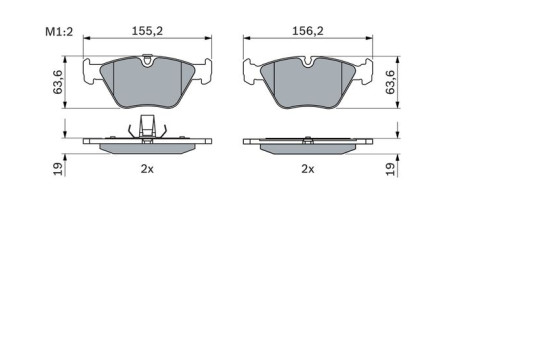 Brake Pad Set, disc brake BP473 Bosch, Image 5