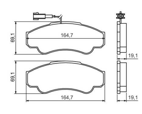 Brake Pad Set, disc brake BP475 Bosch, Image 5