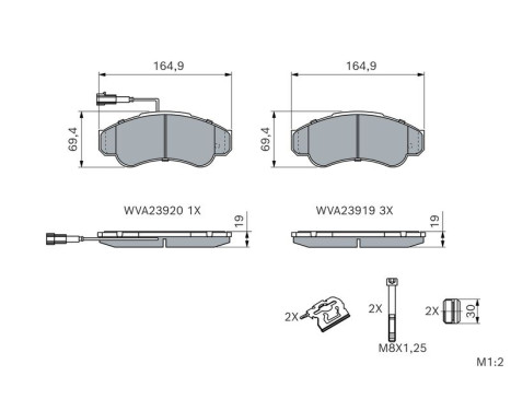 Brake Pad Set, disc brake BP475 Bosch, Image 5