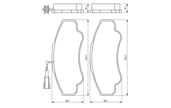 Brake Pad Set, disc brake BP475 Bosch, Image 6