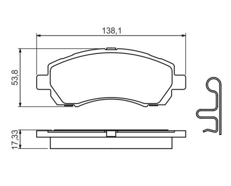 Brake Pad Set, disc brake BP476 Bosch, Image 5
