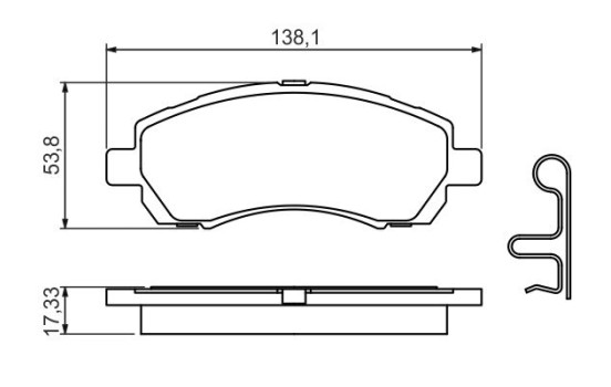 Brake Pad Set, disc brake BP476 Bosch, Image 5