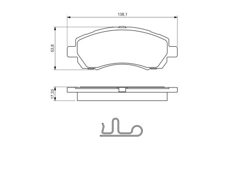 Brake Pad Set, disc brake BP476 Bosch, Image 6