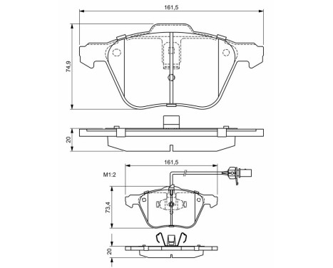Brake Pad Set, disc brake BP480 Bosch, Image 6