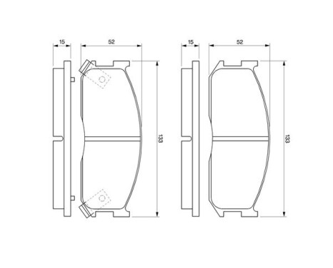 Brake Pad Set, disc brake BP490 Bosch, Image 5