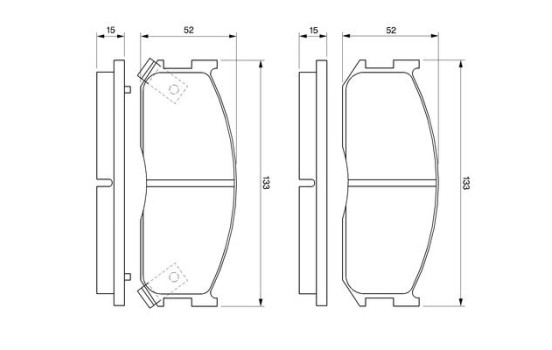 Brake Pad Set, disc brake BP490 Bosch, Image 5