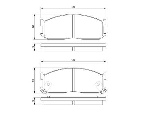 Brake Pad Set, disc brake BP490 Bosch, Image 6