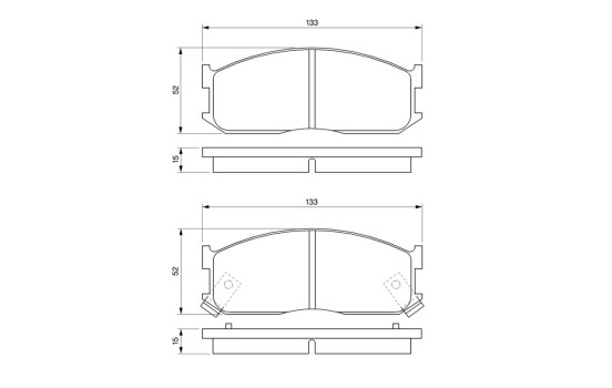 Brake Pad Set, disc brake BP490 Bosch, Image 6