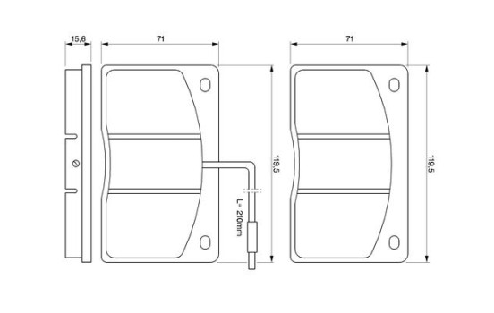 Brake Pad Set, disc brake BP502 Bosch, Image 5