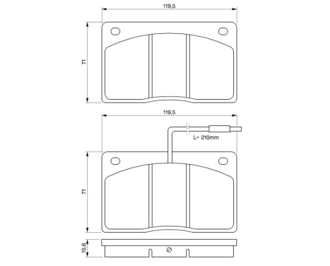 Brake Pad Set, disc brake BP502 Bosch, Image 6