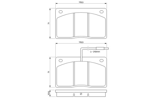 Brake Pad Set, disc brake BP502 Bosch, Image 6