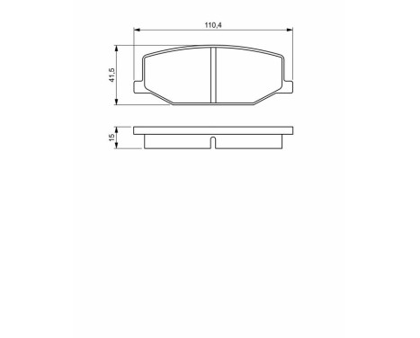 Brake Pad Set, disc brake BP505 Bosch, Image 6