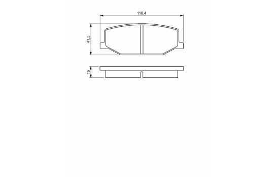 Brake Pad Set, disc brake BP505 Bosch, Image 6