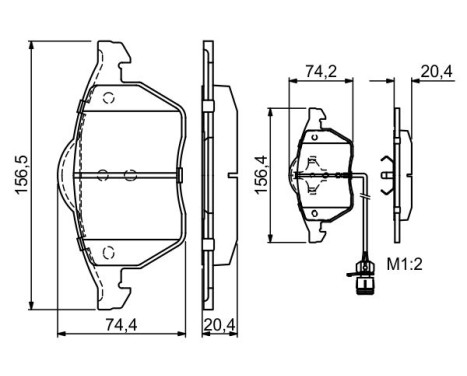 Brake Pad Set, disc brake BP507 Bosch, Image 5