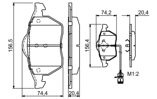 Brake Pad Set, disc brake BP507 Bosch, Image 5