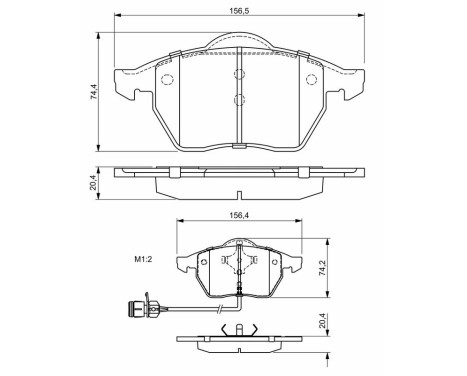 Brake Pad Set, disc brake BP507 Bosch, Image 6
