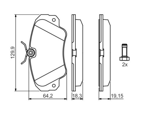 Brake Pad Set, disc brake BP509 Bosch, Image 5