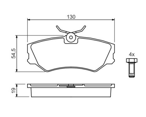 Brake Pad Set, disc brake BP511 Bosch, Image 5