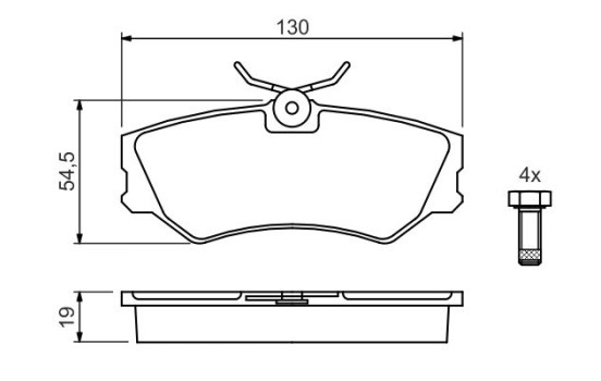 Brake Pad Set, disc brake BP511 Bosch, Image 5