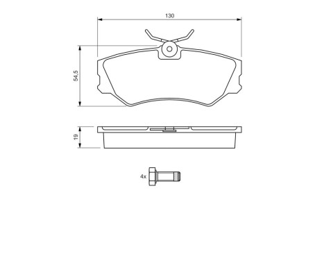 Brake Pad Set, disc brake BP511 Bosch, Image 6