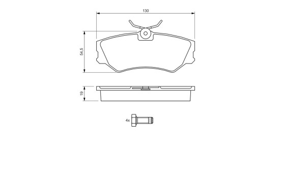 Brake Pad Set, disc brake BP511 Bosch, Image 6