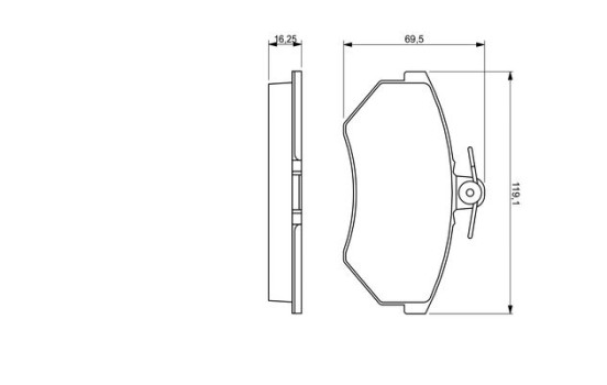 Brake Pad Set, disc brake BP513 Bosch