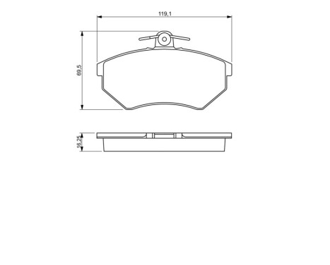 Brake Pad Set, disc brake BP513 Bosch, Image 6