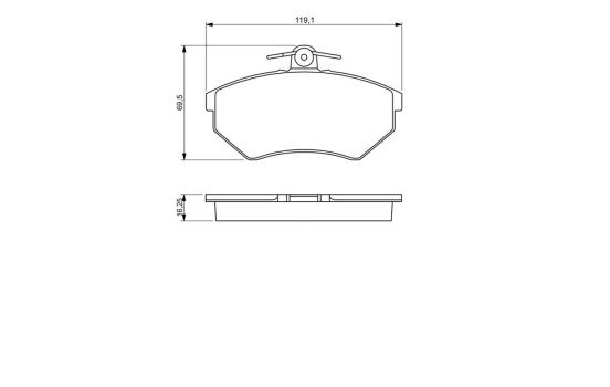 Brake Pad Set, disc brake BP513 Bosch, Image 6
