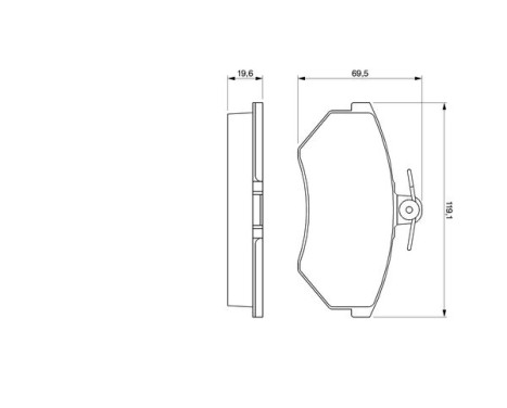 Brake Pad Set, disc brake BP514 Bosch, Image 5