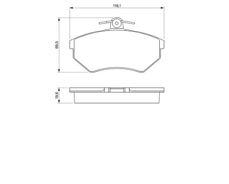 Brake Pad Set, disc brake BP514 Bosch, Image 6