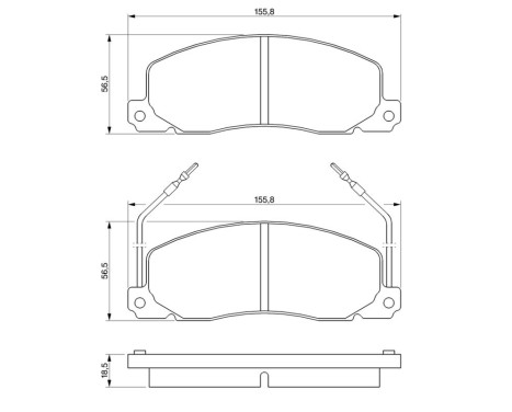 Brake Pad Set, disc brake BP515 Bosch, Image 8